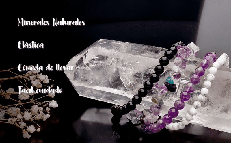 Bracelet boule obsidienne dorée 8mm