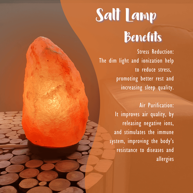 Himalayan salt lamp (1-2 kg) detoxification and relaxation