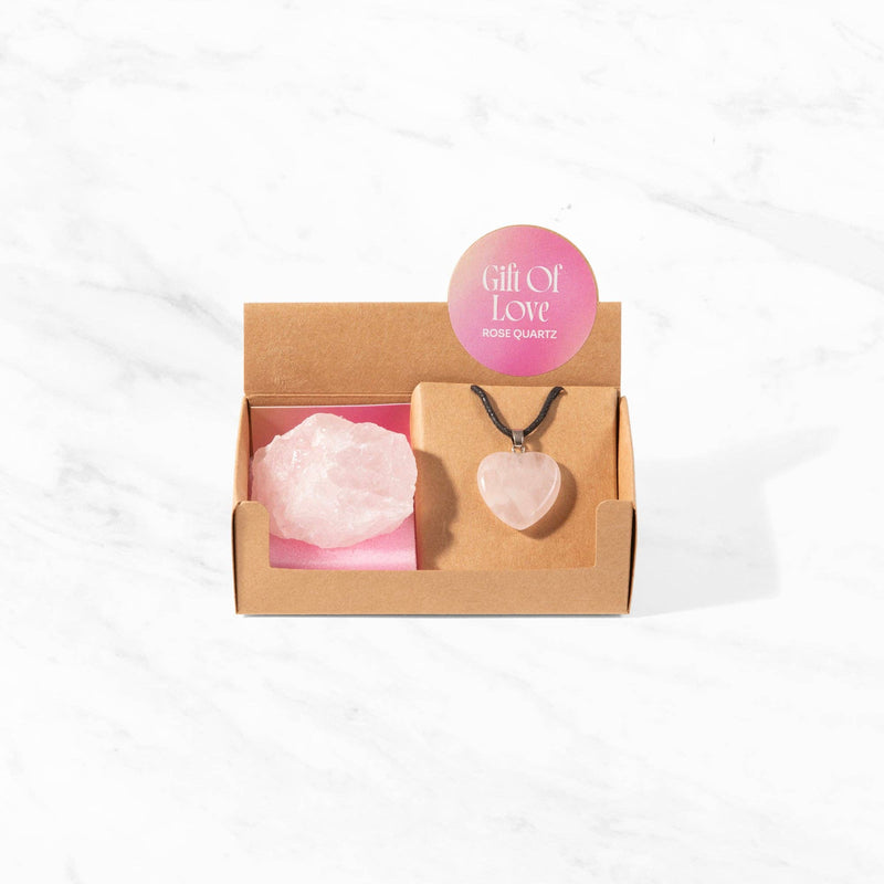 Myga Eco - Geode-Geschenkset - Rohstein und Anhänger, Auswahl aus 3 Kristallen