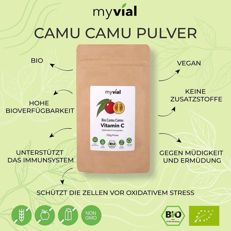 Bio Vitamin C Pulver 100 Gramm: Natürliches Camu Camu Bio