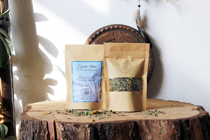 Detox tea for liver, gallbladder and pancreas with medicinal herbs