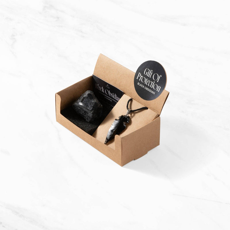 Myga Eco - Geode-Geschenkset - Rohstein und Anhänger, Auswahl aus 3 Kristallen
