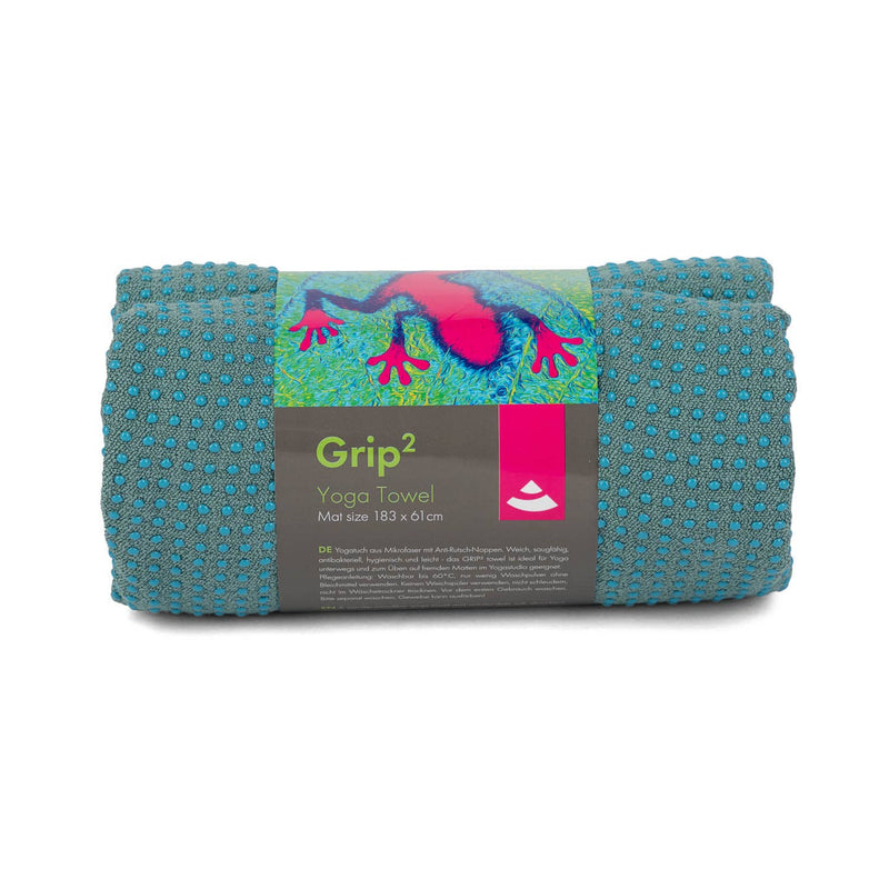 Yogatuch GRIP² Yoga Towel mit Antirutschnoppen mineral blue