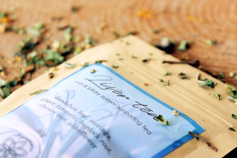 Detox tea for liver, gallbladder and pancreas with medicinal herbs