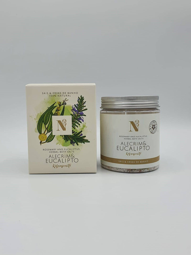 d'Natureza - Saboaria da Serra, Lda - Additifs de bain aux herbes de romarin et d'eucalyptus 200 g, 1 kg et 2,5 kg