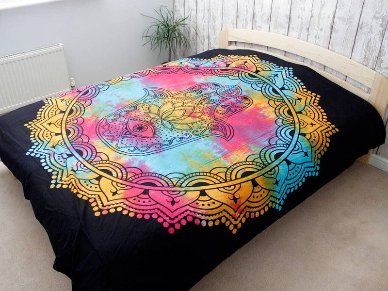 Cotton double duvet - Hamsa Black