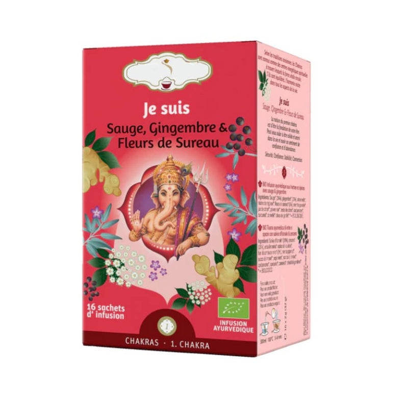 Zen'Arome - Infusion Tisane Bio Ich Am - Sauge/Gingembre - 16 Sachets