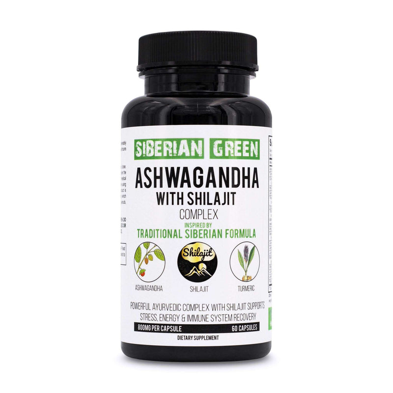 Ashwagandha avec Altai Shilajit et curcuma, complexe ayurvédique, 60 capsules