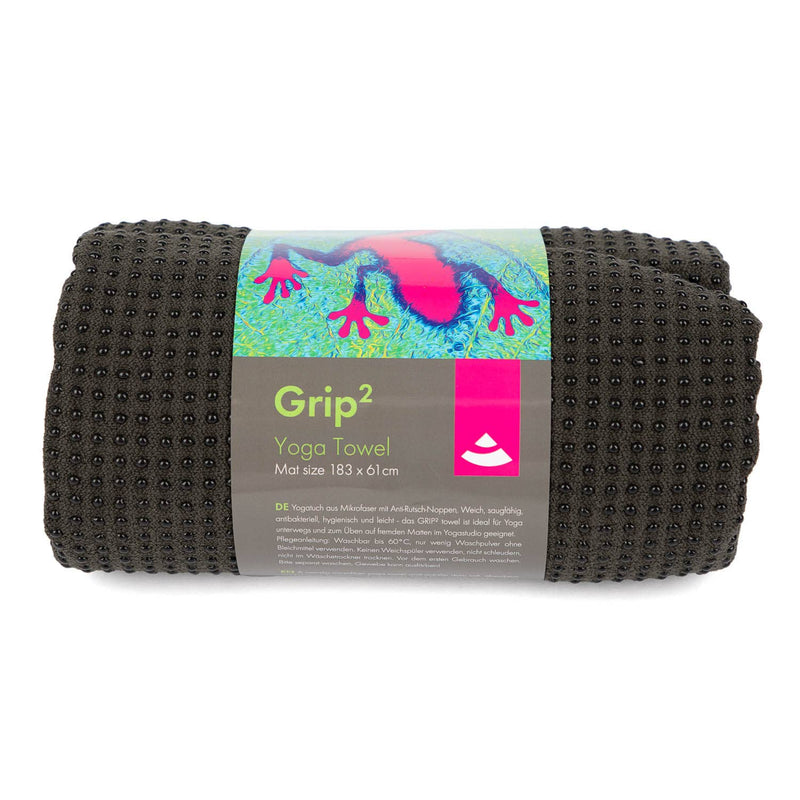 Serviette de yoga GRIP² Serviette de yoga avec picots antidérapants anthracite