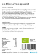 Bio Geröstete Hanfsamen 125 Gramm | Ungeschält - Vegan