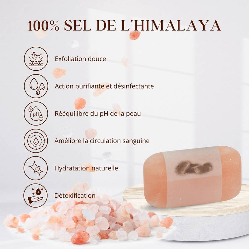 Zen'Arome - Savon naturel au sel de l'Himalaya - Exfoliant et nettoyant