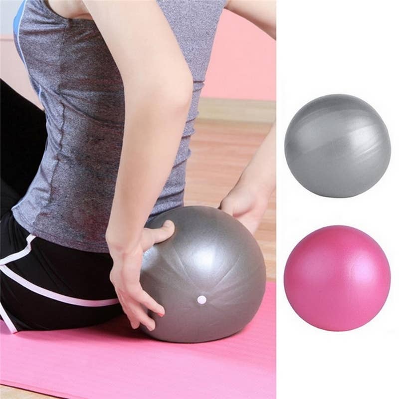 Zen'Arome - 2 Yoga-/Pilatesbälle Rosa und Grau - Durchmesser 25 cm