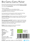 Bio Vitamin C Pulver 100 Gramm: Natürliches Camu Camu Bio