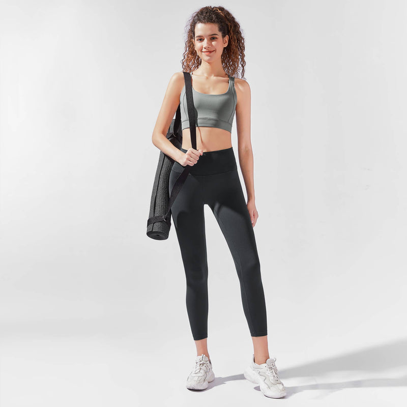 Black 7/8 YULA high waist yoga leggings