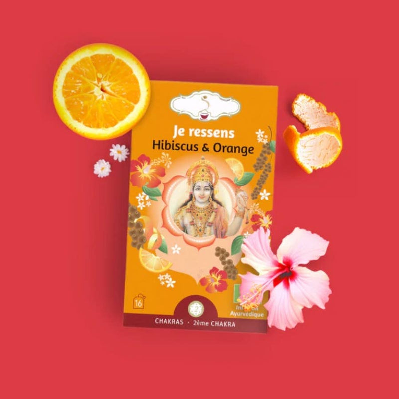 Zen'Arome - Organic Herbal Tea Infusion I Feel 16 Bags Hibiscus / Orange