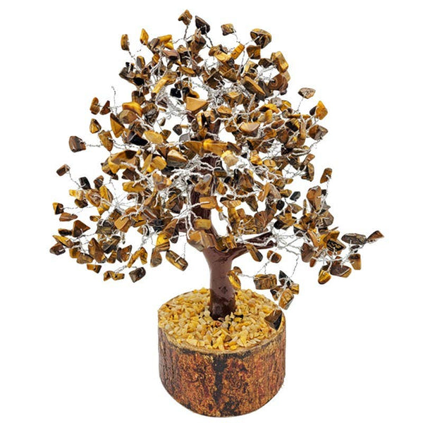 Artisans de Madagascar - Baum des Glücks Tigerauge 500 Steine 25 cm