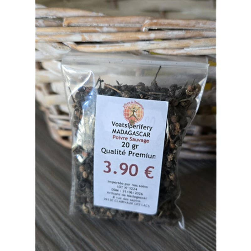 Artisans de Madagascar - 20 g Wilder Pfeffer aus Madagaskar Voatsiperifery