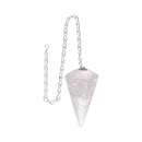 Pendulum faceted white quartz pendulum handmade