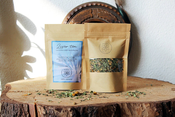 Detox tea for liver, gallbladder and pancreas with medicinal herbs