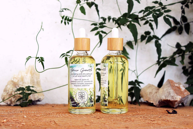 Ayamani Naturals - Rizinus- und Jojoba-Haarwuchsöl mit ätherischen Ölen