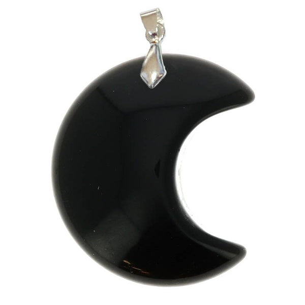 Artisans de Madagascar - Extra Moon Black Obsidian Anhänger