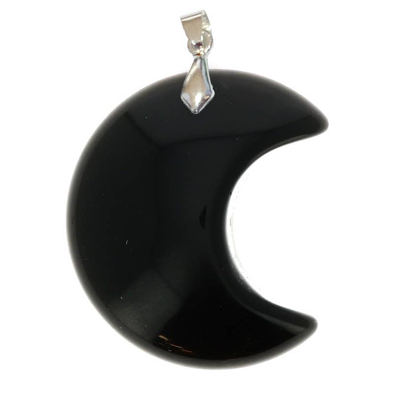 Artisans de Madagascar - Extra Moon Black Obsidian Anhänger