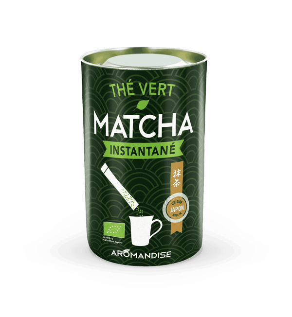 Poudre de thé vert matcha instantané - 25 bâtonnets de 0,5 g chacun