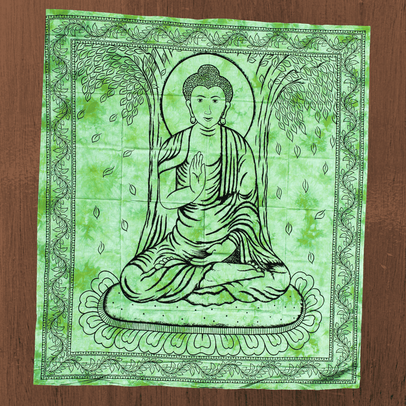 Wandbehang Ritualtuch „Buddha's Serenity“ aus Baumwolle 200x220cm