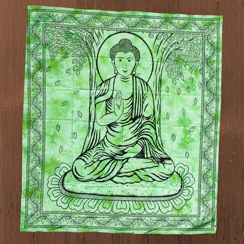 Wandbehang Ritualtuch „Buddha's Serenity“ aus Baumwolle