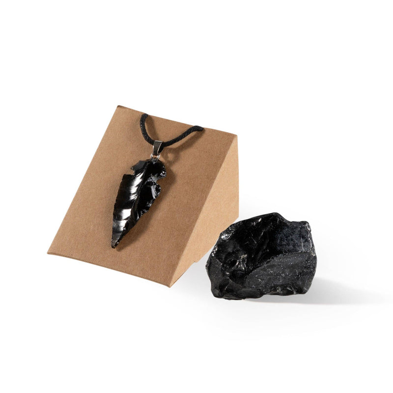 Myga Eco - Geode-Geschenkset - Rohstein und Anhänger, Auswahl aus 3 Kristallen