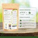 Bio-Erbsenproteinpulver — verpackt in Frankreich