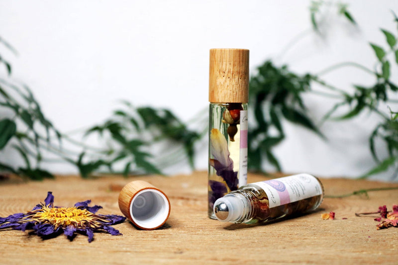 Crown Chakra Meditation Oil with Crystal and Lotus Infusion