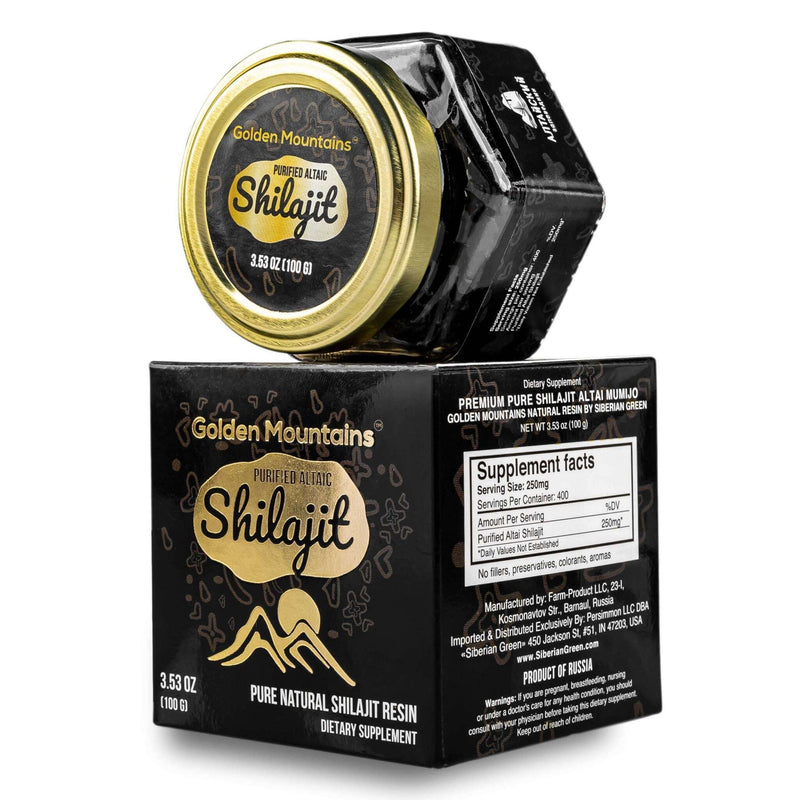 Résine Shilajit des Montagnes Dorées, argent pur, authentique et de haute qualité