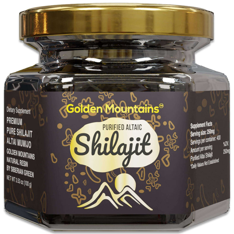 Résine Shilajit des Montagnes Dorées, argent pur, authentique et de haute qualité