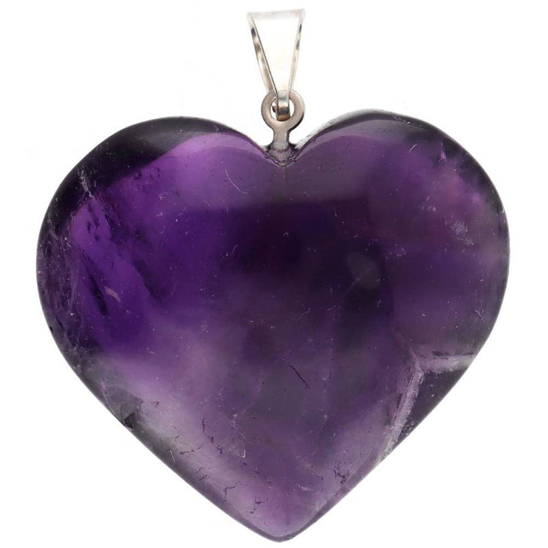 Pendentif coeur améthyste