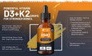Vitamin D3 4000 iu + K2 MK7 25 µg I Orange Liquid Drops I High