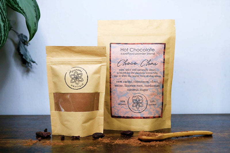 Zeremonieller Kakao | Choco Chai | Pilz-Kakao, Reishi Chaga Chai Heiße Schokolade