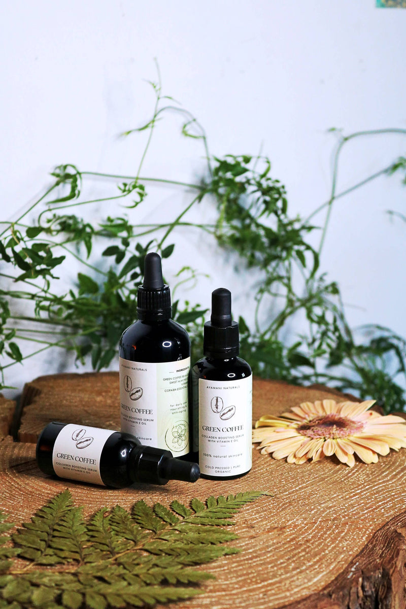 Ayamani Naturals - Kollagenverstärkendes Anti-Aging-Serum aus grünem Kaffee mit Copaiba, natürlichem Hautpflegeöl