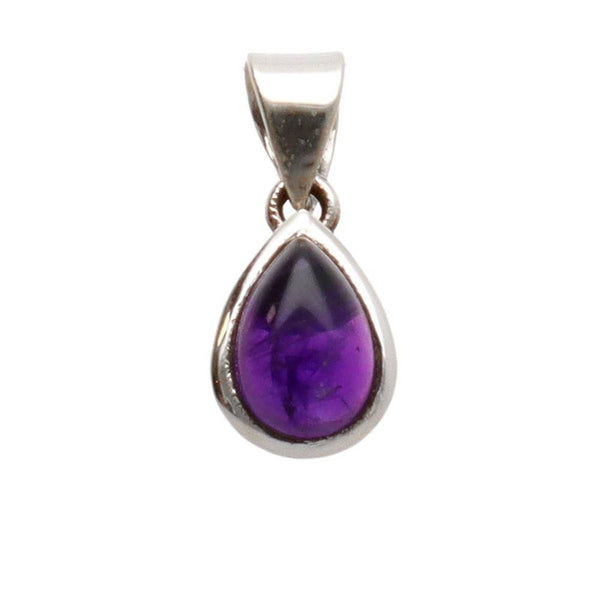 Böhmischer Amethyst-Tropfenanhänger aus 925er-Sterlingsilber