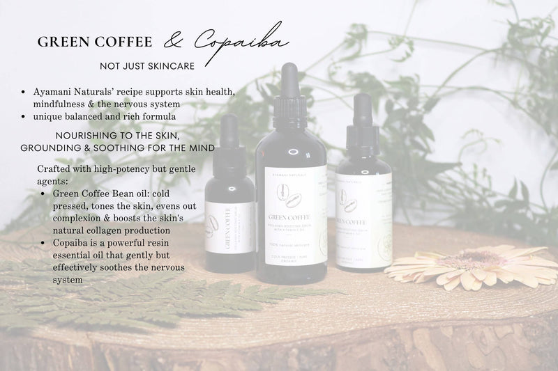 Ayamani Naturals - Kollagenverstärkendes Anti-Aging-Serum aus grünem Kaffee mit Copaiba, natürlichem Hautpflegeöl