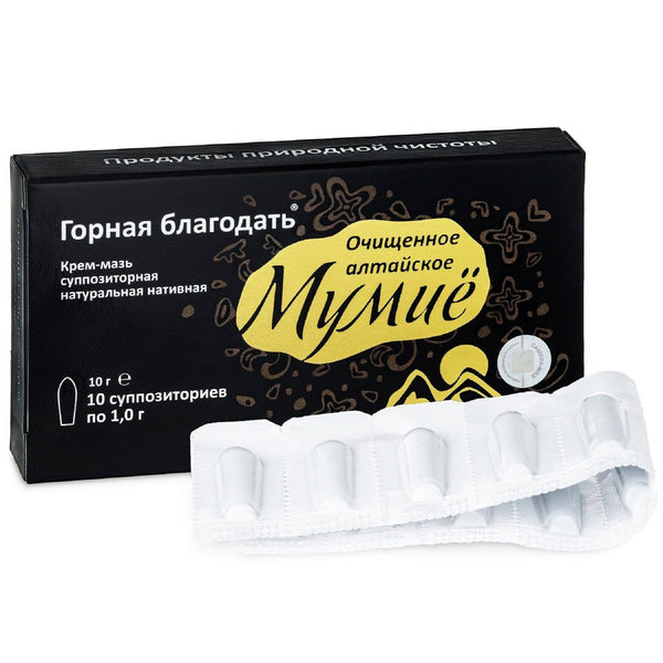 SiberianGreen - Baume crème pur Shilajit « Mountain Grace », capsule cylindrique, 10 unités