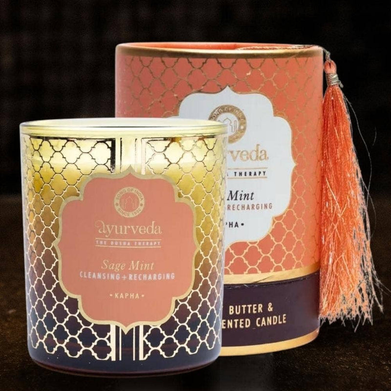 Ayurveda Specialist BV - Song of India - Bougie parfumée ayurvédique Kapha Sage Mint