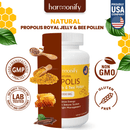Natürliches Propolis, Royal Jelly Bee 1000 mg zur Unterstützung des Immunsystems
