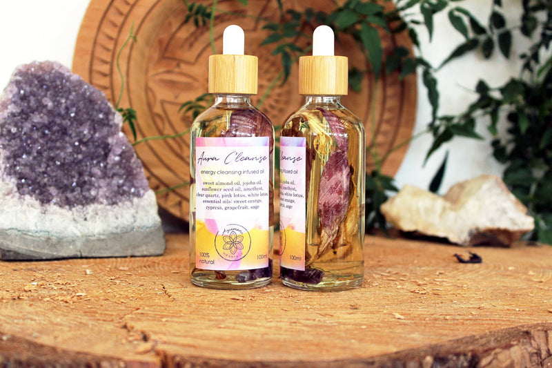 Ayamani Naturals - Aura-Reinigungsöl mit rosa Lotus und Amethyst