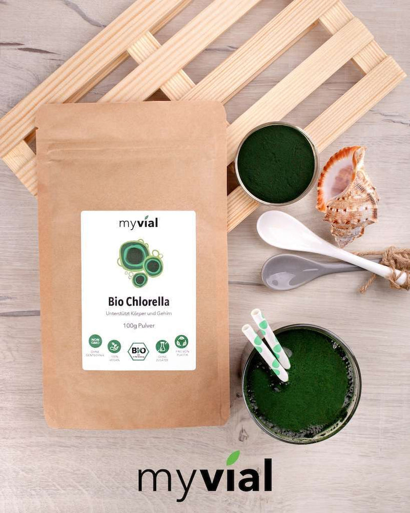 Bio Chlorella Pulver 100 Gramm (Chlorella Vulgaris) - Vegan