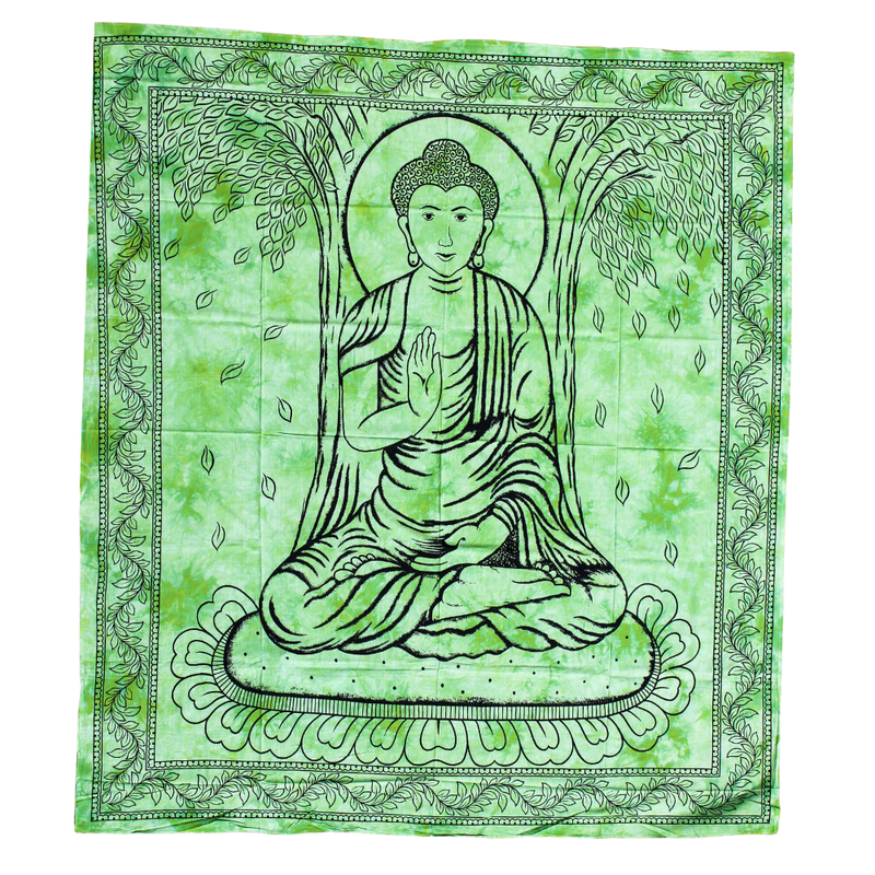 Wandbehang Ritualtuch „Buddha's Serenity“ aus Baumwolle 200x220cm