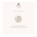 Eine Werbung für ERBAVOGLIO mit einem Symbol eines angespannten, muskulösen Arms mit einem Blitz und dem italienischen Text „UTILE IN CASO DI: stanchezza e per il funzionamento muscolare“, was „Nützlich bei: Müdigkeit und für die Muskelfunktion“ bedeutet.