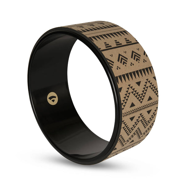 Yoga Wheel SAMSARA cork, with print ethnic