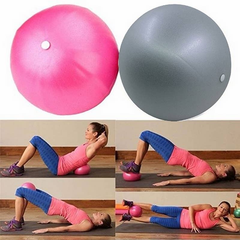 Zen'Arome - 2 Yoga-/Pilatesbälle Rosa und Grau - Durchmesser 25 cm