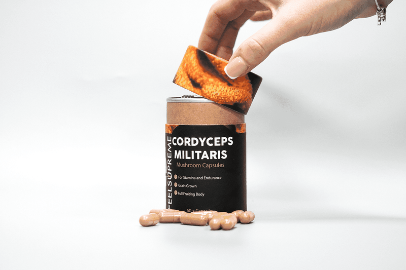Cordyceps Militaris Mushroom Capsules | Natural Energy, Performance, ATP, Breath, Endurance